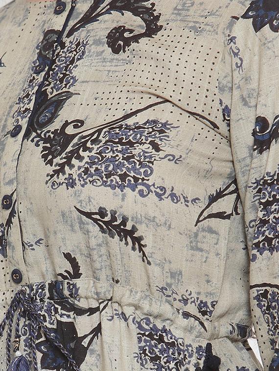 floral print straight kurta - 16663047 - Zoom Image - 4