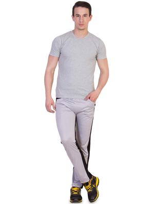 grey color block full length track pant - 16664682 - Standard Image - 4