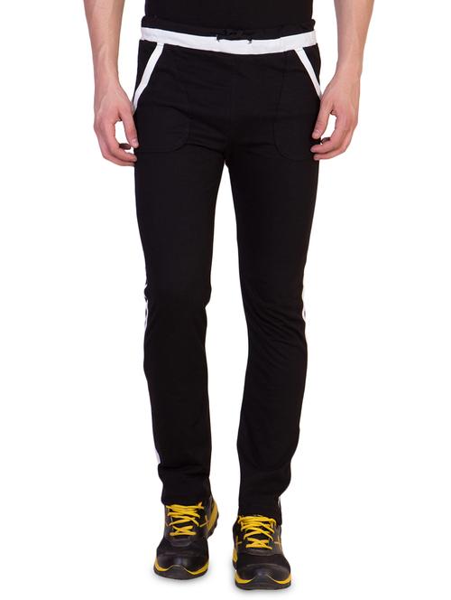 black side striped full length track pant - 16664686 - Standard Image - 1
