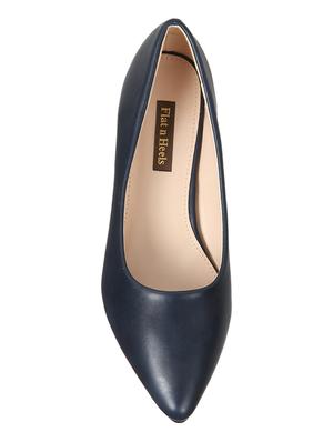 navy slip on pumps - 16665801 - Standard Image - 4