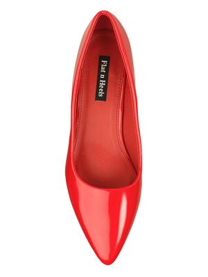red slip on pumps - 16665818 - Standard Image - 4