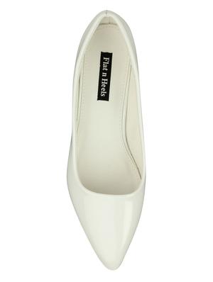white slip on pumps - 16665819 - Standard Image - 4