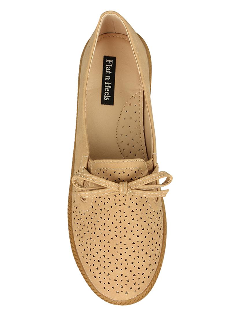 beige slip on casual shoes - 16665834 - Zoom Image - 4