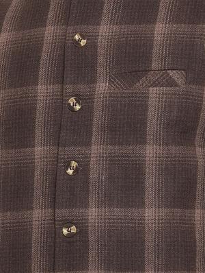 brown checkered nehru jacket - 16665954 - Standard Image - 4