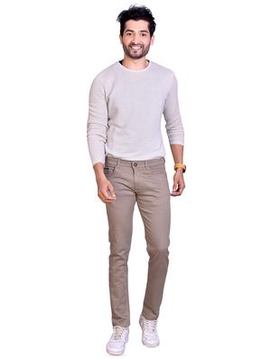 beige plain denim jeans - 16666192 - Standard Image - 4