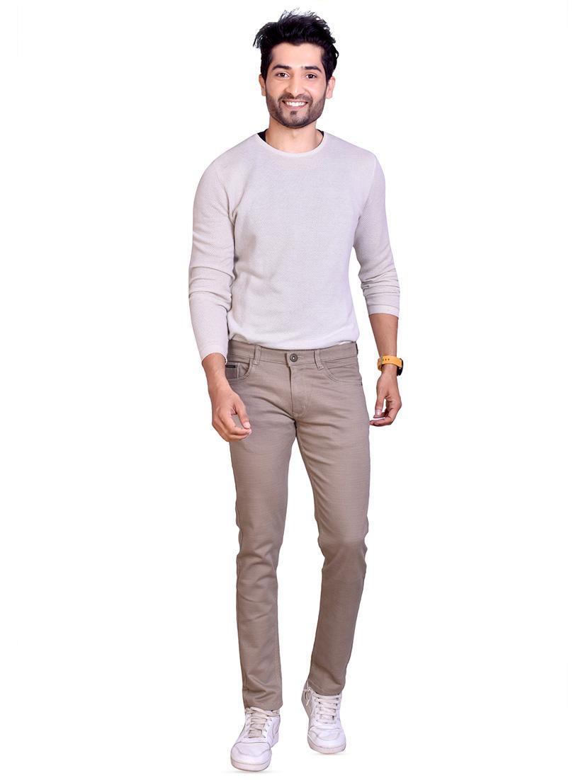 beige plain denim jeans - 16666192 - Zoom Image - 4