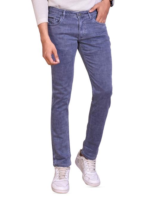 blue light washed denim jeans - 16666199 - Standard Image - 1