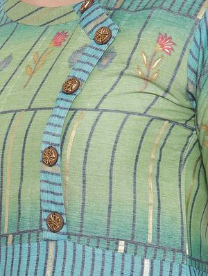 printed straight kurta with palazzo set - 16666413 - Standard Image - 4