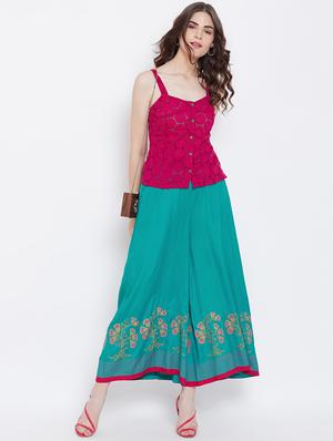 floral printed flared palazzo - 16667000 - Standard Image - 4