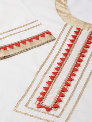 gota patti kurta skirt with dupatta set - 16667082 - Standard Image - 4