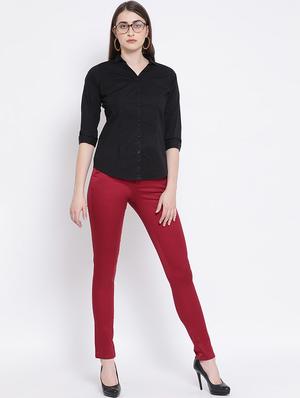 high rise flat front trouser - 16667275 - Standard Image - 4