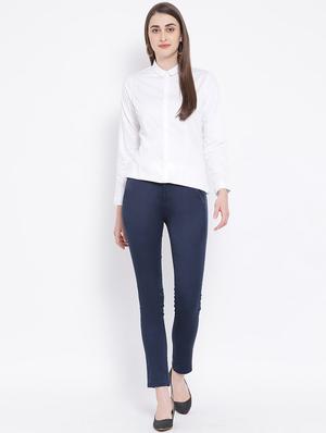 high rise flat front trouser - 16667276 - Standard Image - 4