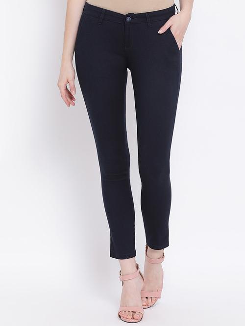 high rise flat front trouser - 16667277 - Standard Image - 1