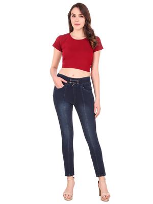 drawstring stone wash jegging - 16667400 - Standard Image - 4