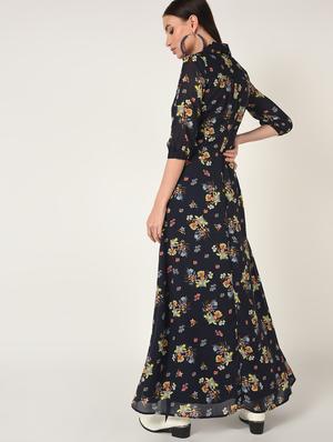 button up floral maxi dress - 16667842 - Standard Image - 4