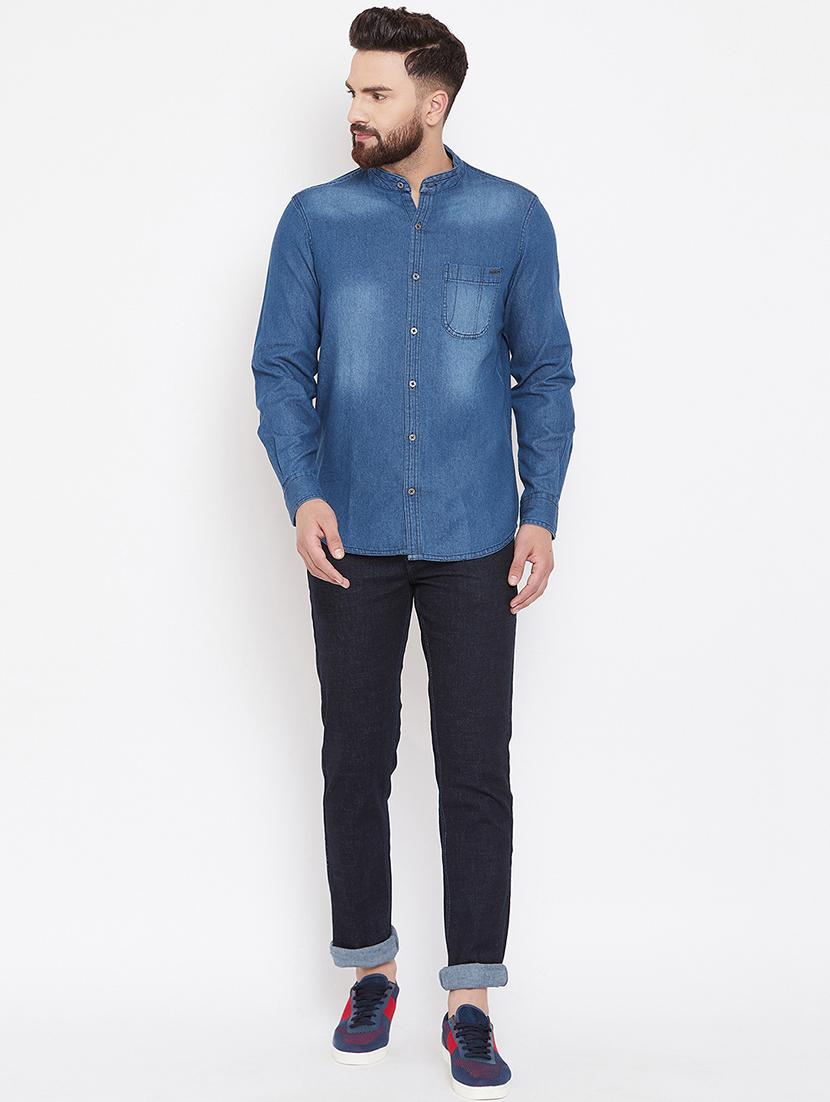 blue faded casual shirt - 16667905 - Zoom Image - 4