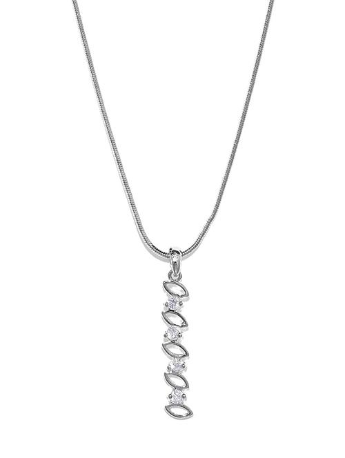 silver tone silver plated chain necklace - 16668154 - Standard Image - 1