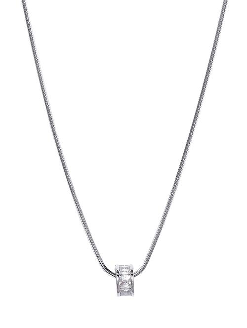 silver tone silver plated chain necklace - 16668157 - Standard Image - 1