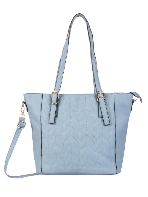 blue leatherette (pu) regular handbag - 16668233 - Standard Image - 1