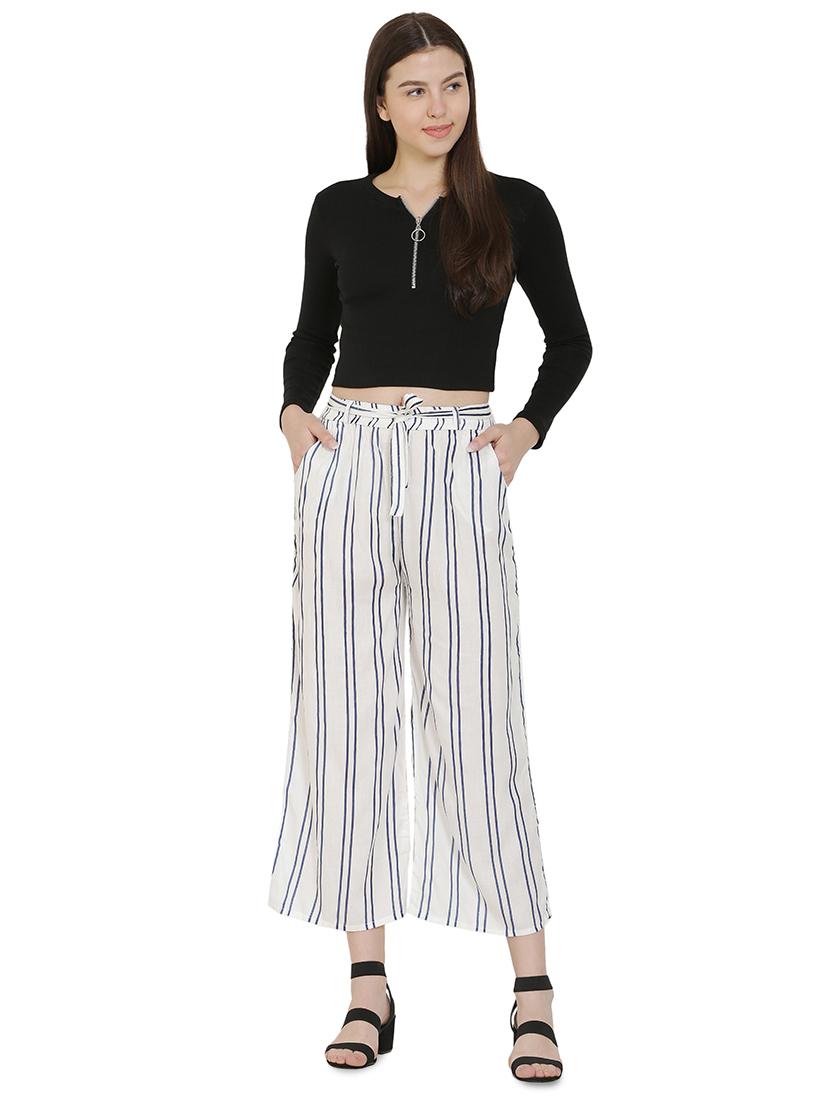 tie front striped palazzo - 16668275 - Zoom Image - 4