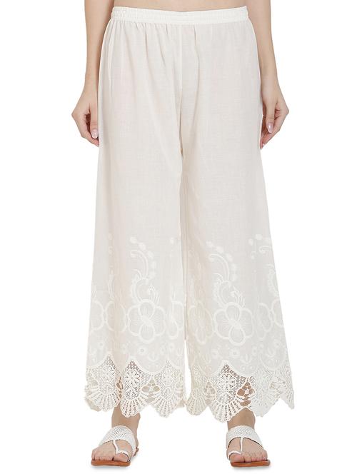 high rise laced hem palazzo - 16668285 - Very Small Image - 1