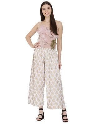 high rise foil print palazzo - 16668289 - Standard Image - 4