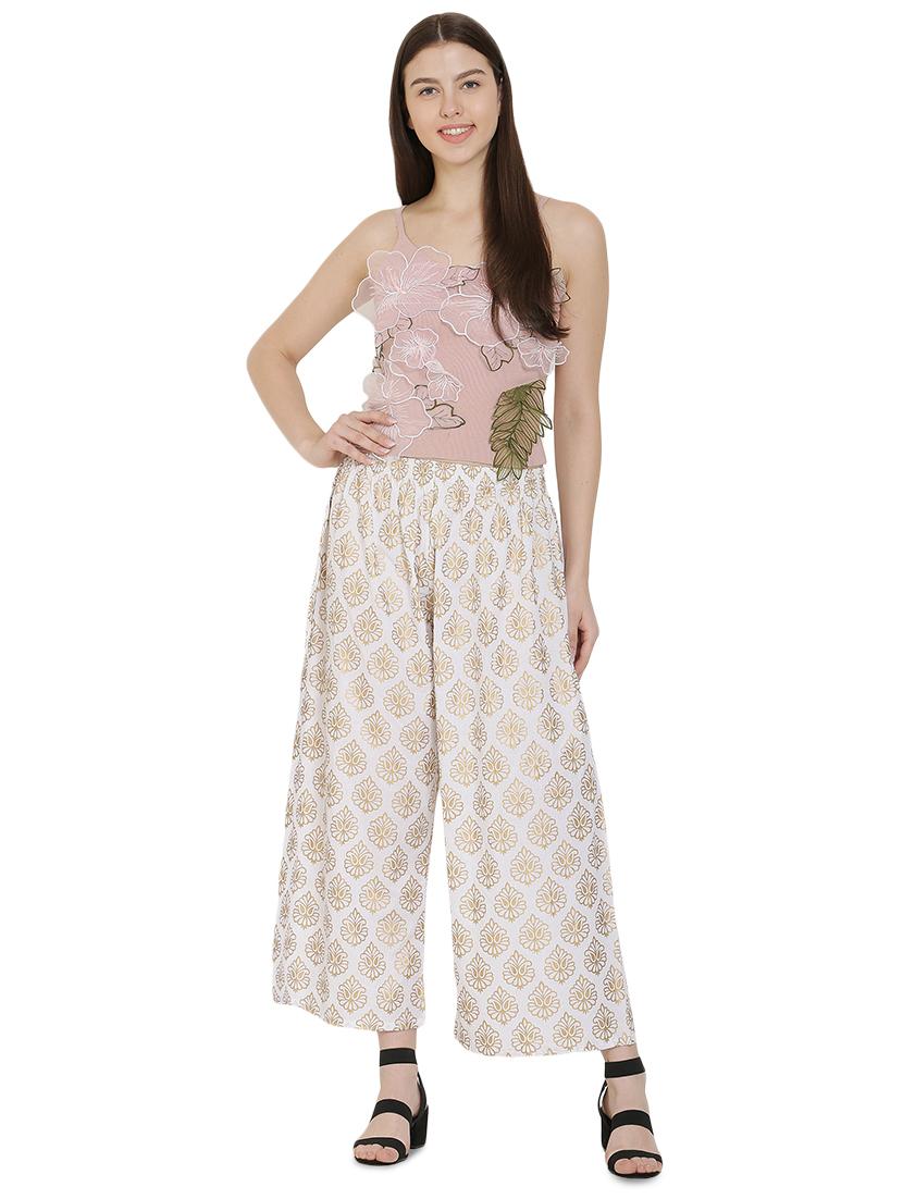 high rise foil print palazzo - 16668289 - Zoom Image - 4