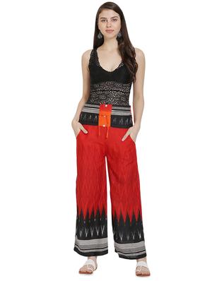 high rise printed palazzo - 16668295 - Standard Image - 4