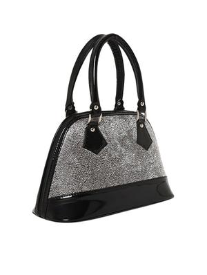 silver leatherette (pu) regular handbag - 16668467 - Standard Image - 4