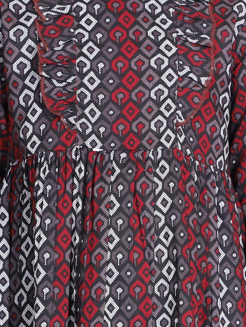 red colored cotton frock - 16668546 - Zoom Image - 4