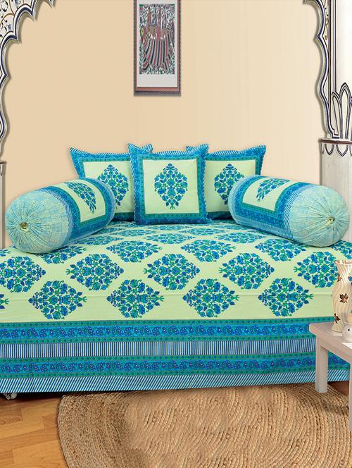 jaipuri pirnt diwan set (8 pcs) - 16668917 - Very Small Image - 1