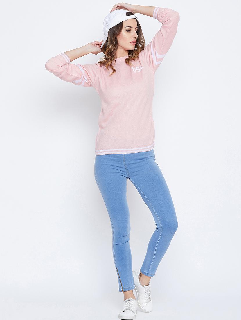 crew neck solid pullover - 16669203 - Zoom Image - 4