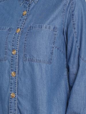 pocket detail curved hem shirt - 16669213 - Standard Image - 4