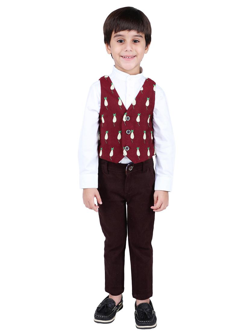 v neck embroidered waistcoat - 16669398 - Zoom Image - 4
