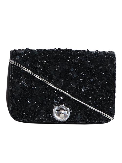 black cotton box clutch - 16669466 - Standard Image - 1