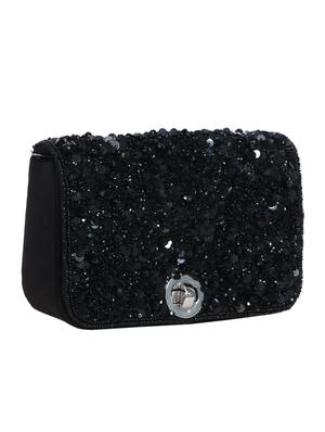 black cotton box clutch - 16669466 - Standard Image - 4