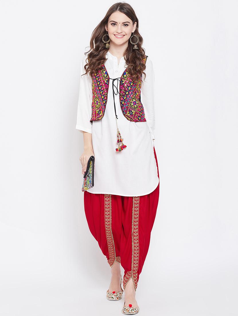 embroidered dhoti salwar - 16669557 - Zoom Image - 4