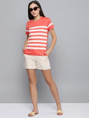 crew neck contrast striped tee - 16670175 - Standard Image - 4