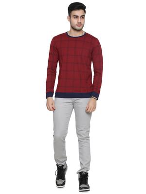 maroon checkered t-shirt - 16671210 - Standard Image - 4
