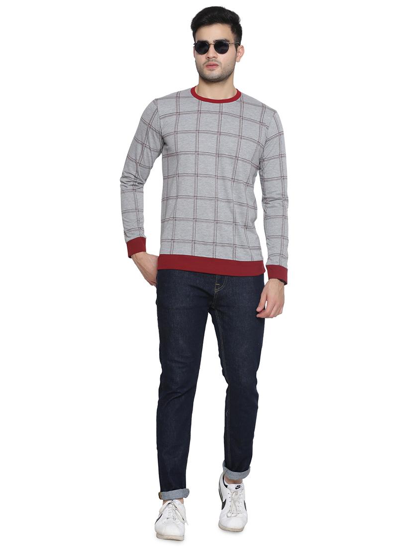 grey checkered t-shirt - 16671211 - Zoom Image - 4