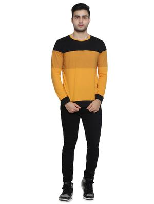 yellow color block striped t-shirt - 16671216 - Standard Image - 4
