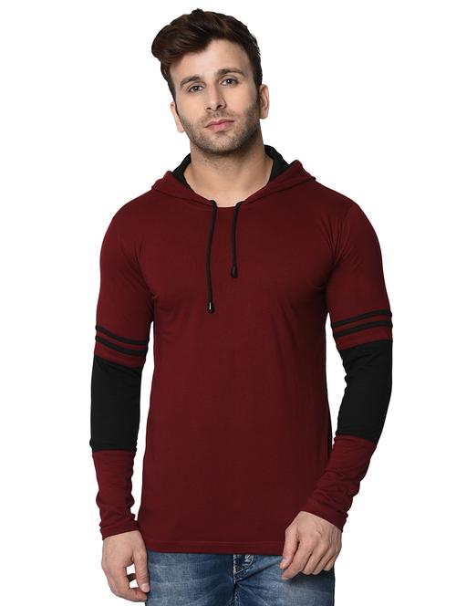 red solid taped t-shirt - 16671500 - Standard Image - 1
