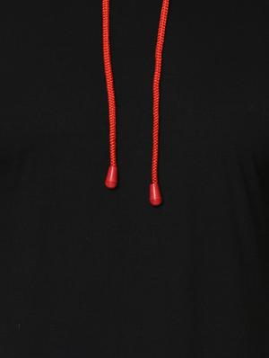 black solid taped t-shirt - 16671501 - Standard Image - 4