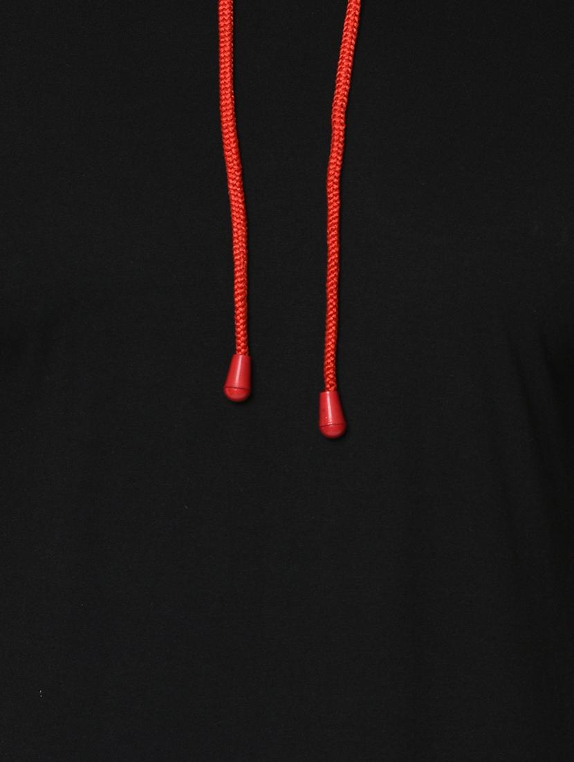 black solid taped t-shirt - 16671501 - Zoom Image - 4