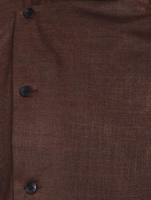 brown dupion solid asymmetric kurta - 16671761 - Standard Image - 4