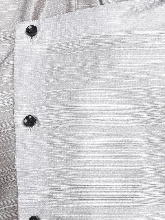 grey dupion solid asymmetric kurta - 16671771 - Zoom Image - 4