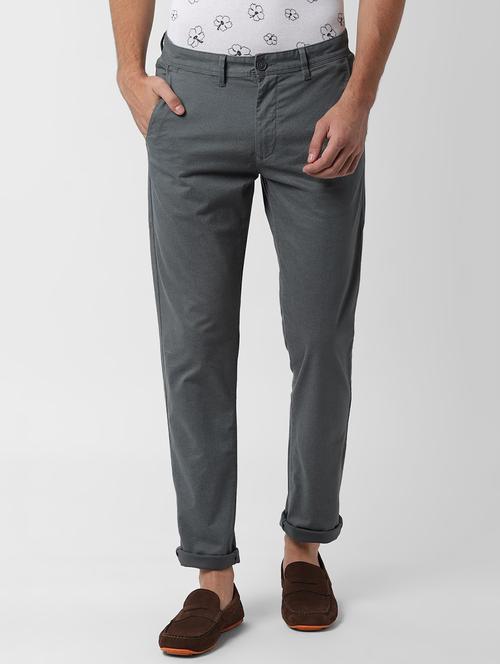 grey textured chinos - 16672014 - Standard Image - 1