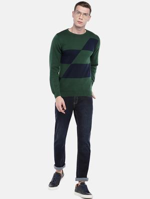 green color block pullover - 16672160 - Standard Image - 4