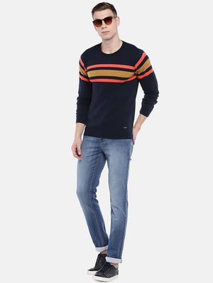 navy blue striped pullover - 16672163 - Standard Image - 4