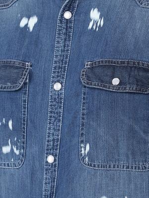 blue printed casual shirt - 16672661 - Standard Image - 4
